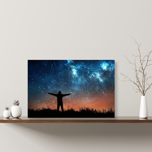 The Stars In Night Sky Canvas Wall Art | décor for home & office | canvas ready to hang | canvas prints | large wall art