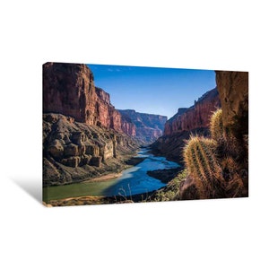 Grand Canyon Cactus Canvas Wall Art | décor for home & office | canvas ready to hang | canvas prints | large wall art