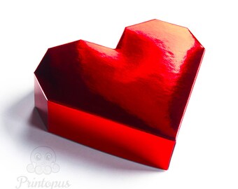 diamond shape printable gift box template pdf digital file etsy gift download