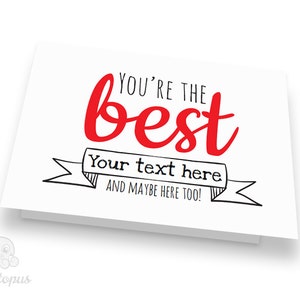 Editable Printable Thank You Card DIY You're the best | Etsy
