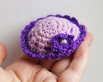 Coussin d’épingle au crochet - petit coussin d’épingle minuscule - lit à aiguille lilas-violet - 2,8 pouces