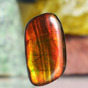 Ammolite Freeform Cabochon, Ammolite Flash Gemstone, Colorful Loose Natural Gemstone, Ammolite Stone, Chakras Stone for Jewelry Making
