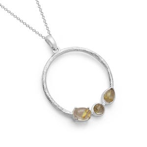 Rutilquarz Halskette, Goldene Rutilquarz Halskette, Goldener Rutil Anhänger, Minimalistische Halskette, Geschenk für Sie