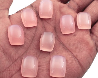 Natural Rose Quartz  Rectangle Calibrated Loose Gemstone Cabochon 3x5-20x30mm | Jewelry Making Stone | Wholesale Lot Available