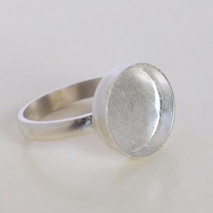 925 sterling silver blank setting ring collet 3x3 to 30x30 mm round shape gemstone bezel cup blank ring making, DIY jewelry supplies