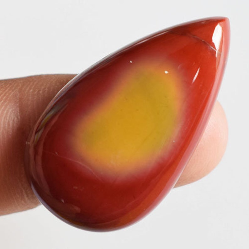 Loose Semi Precious Pear Shape Jewellery Making AG-13372 Natural Mookaite Jasper Cabochon Size 31x17x5.5 MM Stone For Pendant Flat Back