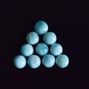 Larimar, Natural Larimar Cabochon, Caribbean Larimar, Gemstone for Jewelry, Water Stone, Round Shape Larimar, Calibrated size available