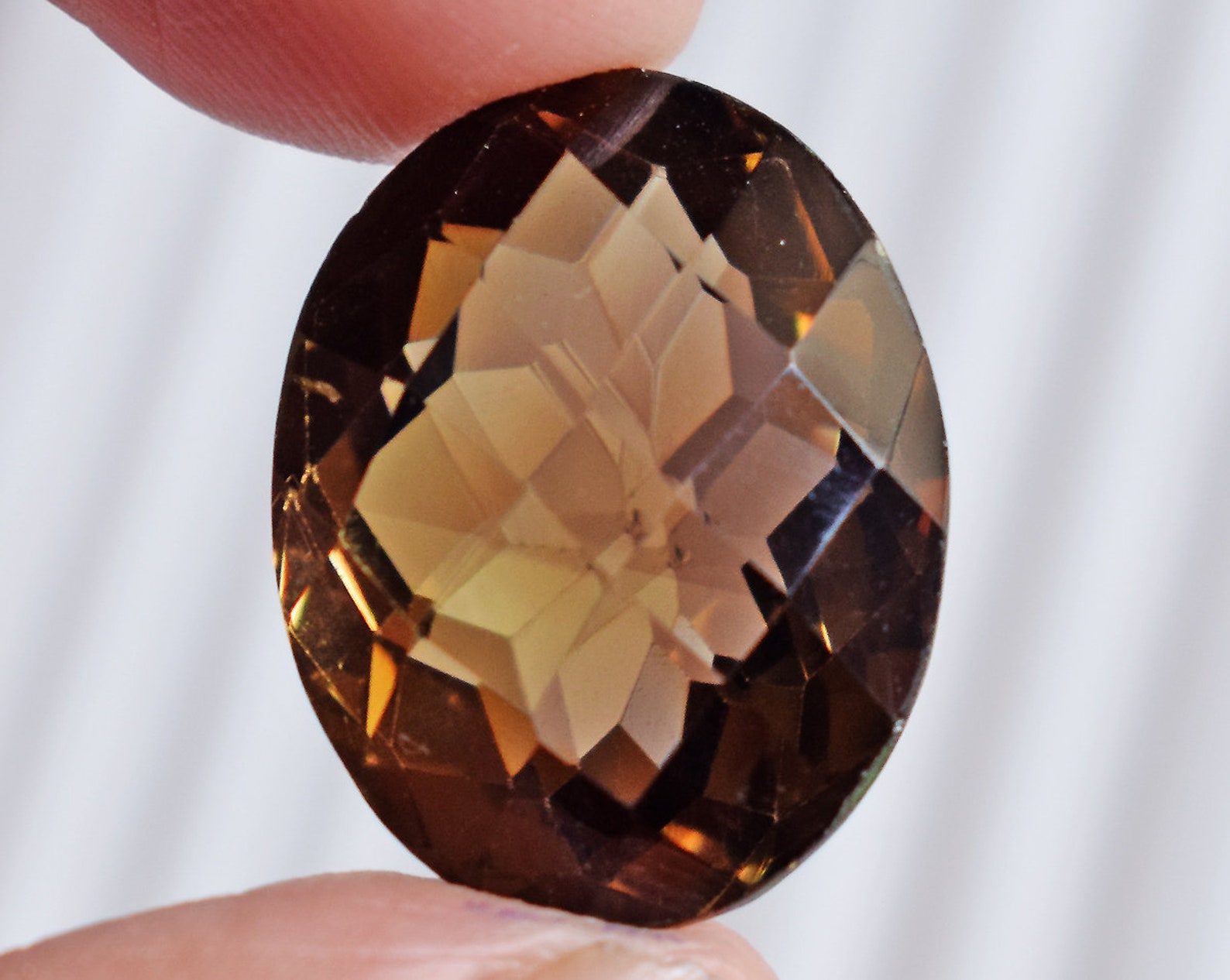 Natural Smoky Quartz Oval Gemstone Faceted Cut Size 20x15x12 Etsy