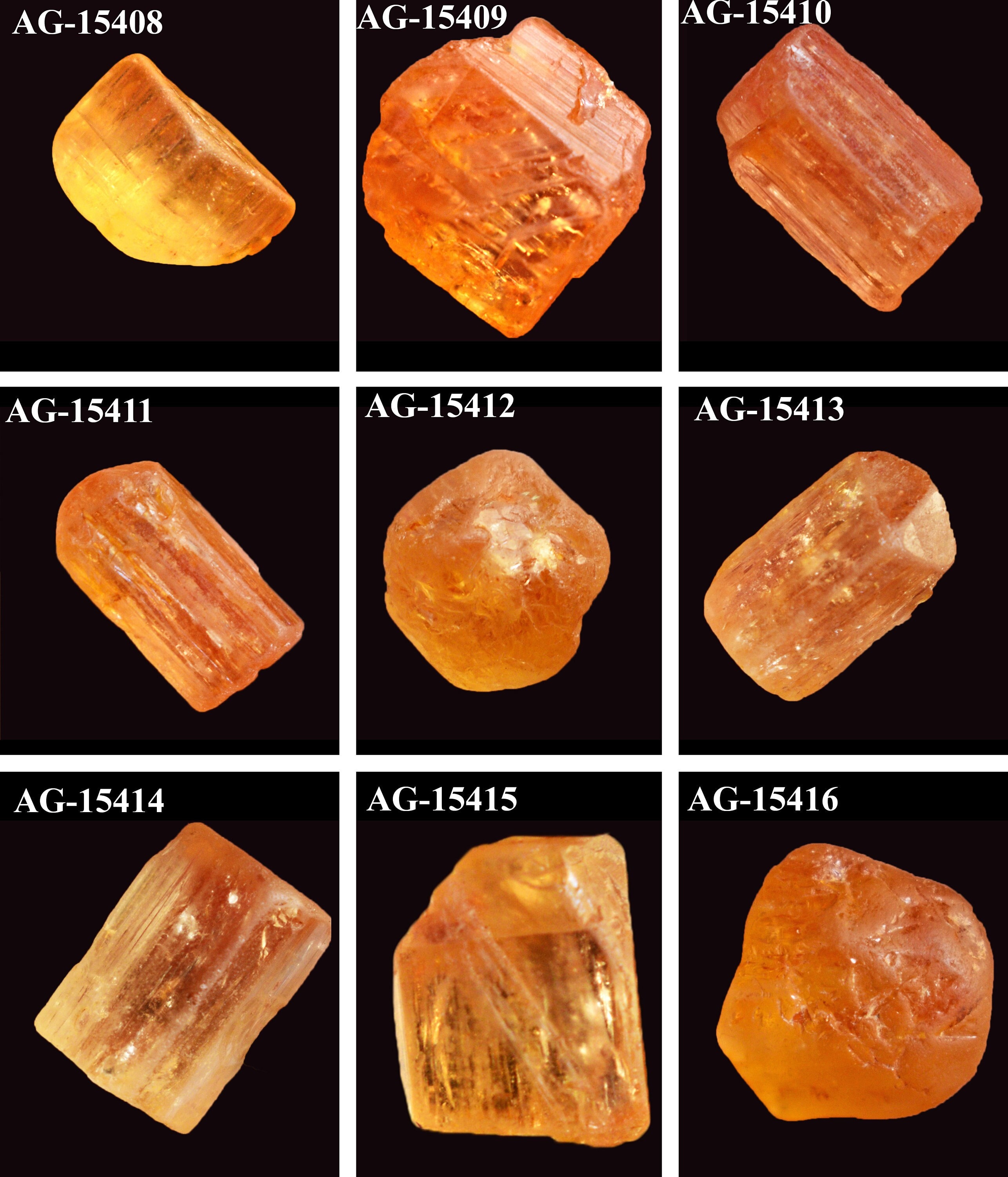 原石インペリアルトパーズ、ブラジル産オレンジインペリアルトパーズ