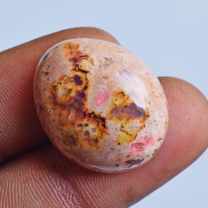Natural Mexican Fire Opal Cabochon, Loose Orange Red Fire Opal Gemstone for DIY Jewelry Making, Ring, Pendant Supplies
