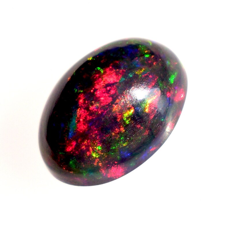 Oval Shape Size 12x8x5 MM Ethiopian Black Opal Flat Back Multi Color Flashy Fire Opal AG-15619 Natural Cabochon Ethiopian Welo Opal