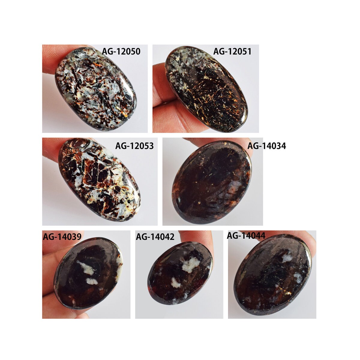 Cabochon En Astrophylite Sibérienne Naturelle - Forme Ovale, Pierre Brute Pour Lapidaire