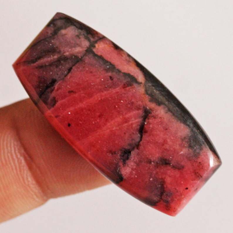Top Quality Natural Pink Rhodonite Cabochon Size 33x16x4.5 MM Handmade New Stone For Pendant AG-13014 Jewellery Making Crafts Suppliers