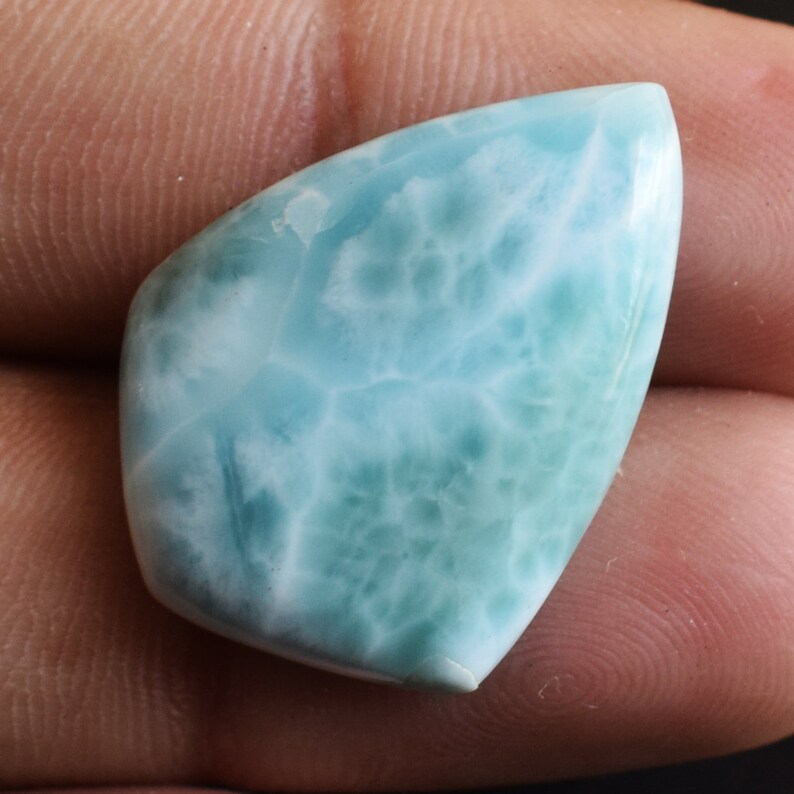 Dominican Republic Pendant Stone Size 25x19x5 MM Awesome Natural Caribbean Sea Larimar Cabochon AG-6143 Jewellery Making Dolphin Stone