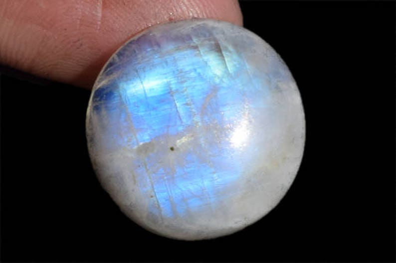 Flashy Jewelry Stone Cabochons Jewelry Makings Metaphysical Stone Rainbow Moonstone Cabochon Smooth Moonstone