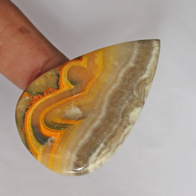 Jewellery Making Size 51X32X4 MM Eclipse Gemstone Jasper Suppliers Top AAAA+ Grade Bumble Bee Jasper Cabochon AG-5168 Pendant Stone