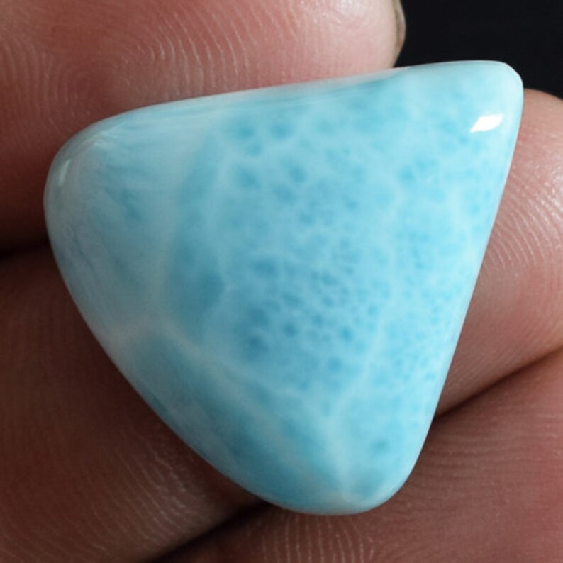 1 Pieces Natural Larimar Pear Shape Larimar Cabochon Loose Gemstone Larimar Rings Sky Blue Larimar Cabs Natural Larimar Gemstone Jewelry