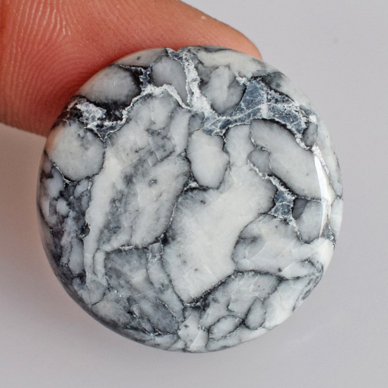 Beautiful Round Shape Natural Pinolith Cabochon Size 26x26x3 MM Wholesale Price AG-12596 Loose Semi Precious Pendant Stone Handmade