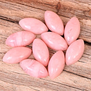 Rare Pink Opal, Natural Pink Opal Cabochon, Calibrated Pink Opal, Loose Gemstone for Jewelry, Marquise Shape Opal, AAA grade, Flat Back