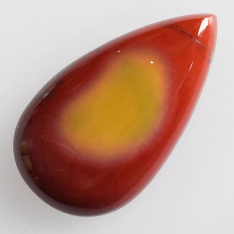 Loose Semi Precious Pear Shape Jewellery Making AG-13372 Natural Mookaite Jasper Cabochon Size 31x17x5.5 MM Stone For Pendant Flat Back