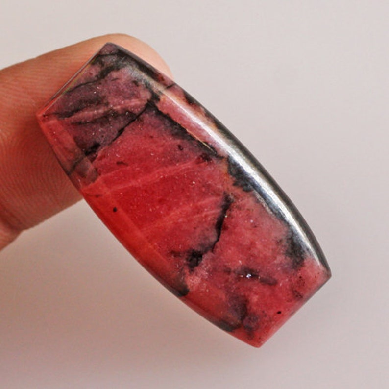 Top Quality Natural Pink Rhodonite Cabochon Size 33x16x4.5 MM Handmade New Stone For Pendant AG-13014 Jewellery Making Crafts Suppliers