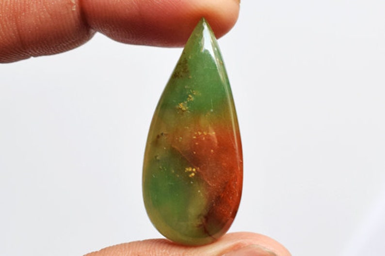 Pear Shape AG-9994 Pendant Stone Pretty Look Nephrite Jade With Corundum Cabochon Nephrite Suppliers Jewellery Making Size 35x15x6 MM