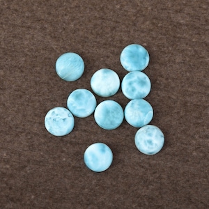 3 MM To  25 MM Round Larimar Cabochon, AAA Grade Larimar, Dominican Larimar, Loose Gemstone, Jewelry Making Stone, Polished Stone
