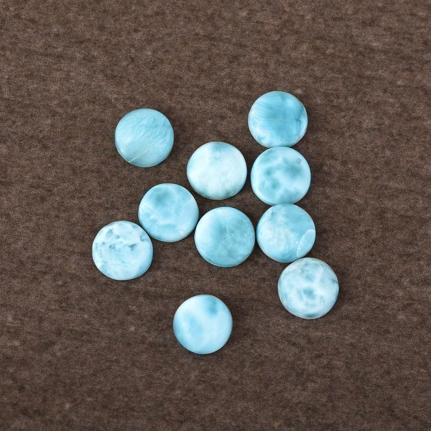 3 MM bis 25 MM rund Larimar Cabochon, AAA Grade Larimar, Dominikanischer Larimar, loser Edelstein, Schmuckherstellung Stein, polierter Stein