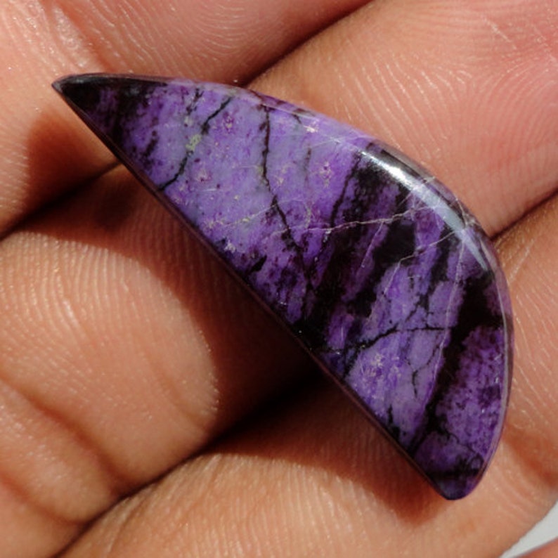 Sugilite Gemstone For Jewelry Making Dark Purple Fancy Shape Top Quality 12Ct Rare South Africa Sugilite Cabochon AG-2045