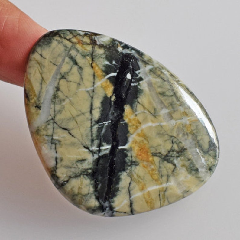 100/% Natural Snakeskin Jasper Cabochon Tumbled Stone AG-10753 Best Price Size 42x31x4.5 MM Jewellery Making Pendant Stone Healing Stone