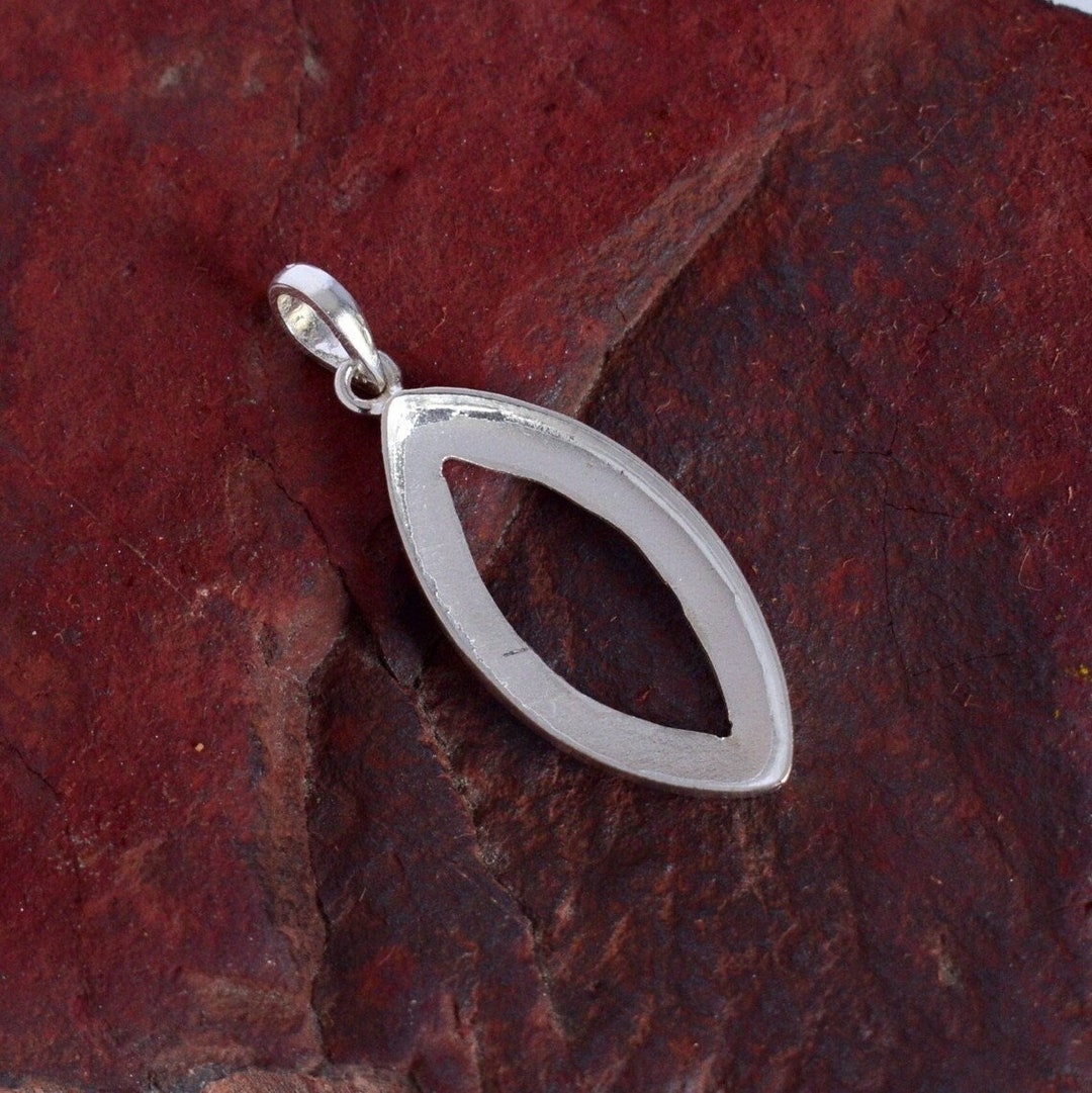 925 Sterling Silver Blank Setting Pendant Collet 2x4 MM to 12x24 MM