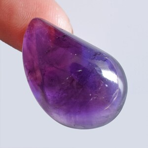 Natural Amethyst Pear Cabochon, Loose Natural Gemstone, Purple Amethyst Teardrop Loose Gemstone Used For Pendant Jewelry Making