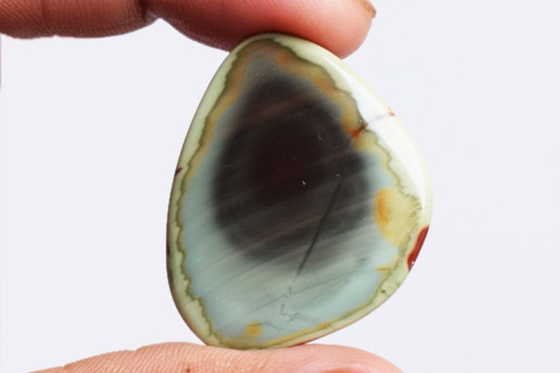 Pendant Stone Good Quality Natural Imperial Jasper Cabochon Jewellery Making Gemstone Wholesale Price AG-10607 Size 33x29x4 MM Handmade