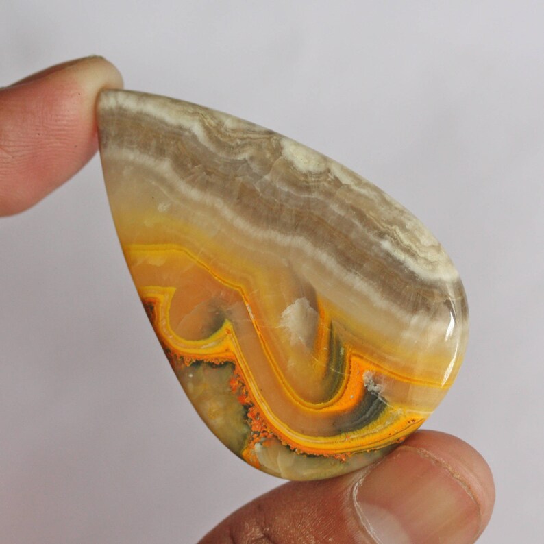Jewellery Making Size 51X32X4 MM Eclipse Gemstone Jasper Suppliers Top AAAA+ Grade Bumble Bee Jasper Cabochon AG-5168 Pendant Stone