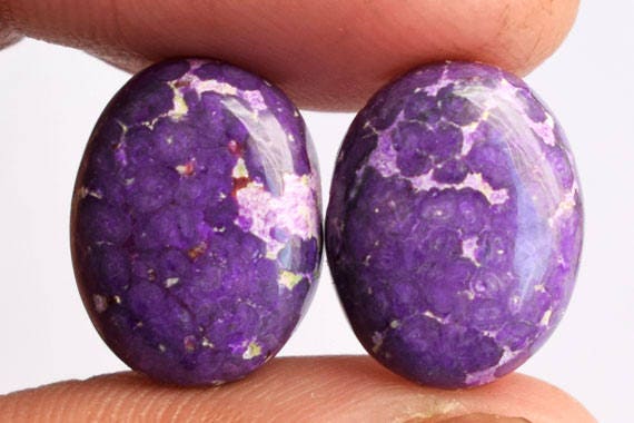 purple violet Shimmering cabochons 10 pieces 12 mm