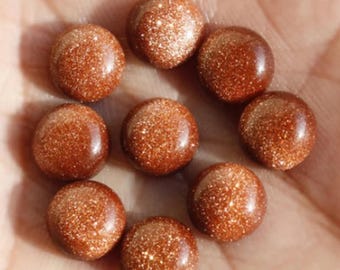AAA+ kvalitet gyllene solsten rund form cabochon platt baksida polerad kalibrerad grossist ädelsten för smyckestillverkning, alla storlekar tillgängliga