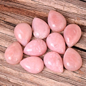 Natürlicher rosa Opal, Teardrop rosa Opal, AAA-Qualität, Edelstein für Schmuck, lose Edelsteine, rosa Opal Cabochon, kalibrierte Größe erhältlich