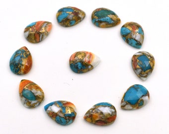 Natürliche blaue Auster Kupfer Türkis facettierte Birne Form Edelstein, 6 x 8 MM- 20 x 30 MM Birne Türkis, Edelstein für die Schmuckherstellung Masse