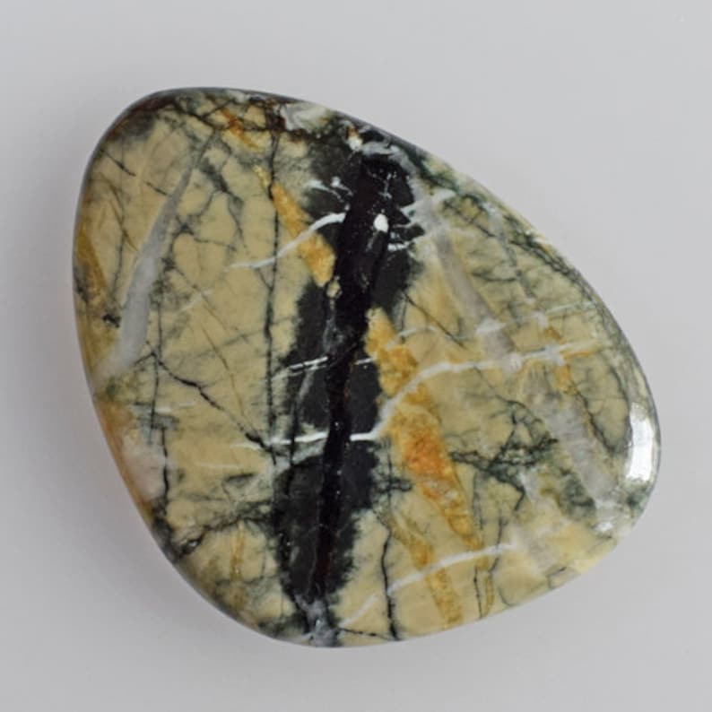 100/% Natural Snakeskin Jasper Cabochon Tumbled Stone AG-10753 Best Price Size 42x31x4.5 MM Jewellery Making Pendant Stone Healing Stone