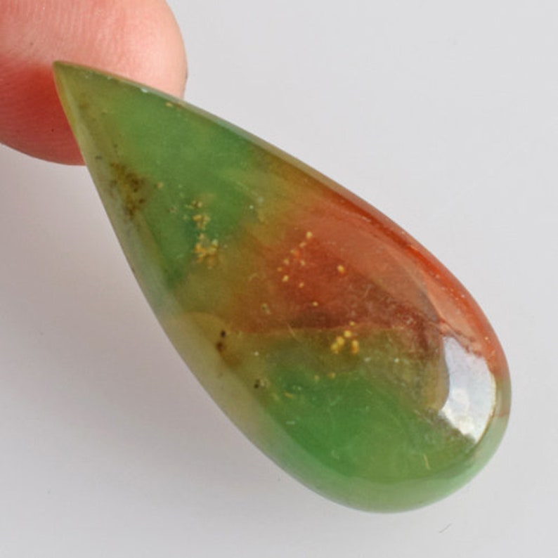 Pear Shape AG-9994 Pendant Stone Pretty Look Nephrite Jade With Corundum Cabochon Nephrite Suppliers Jewellery Making Size 35x15x6 MM