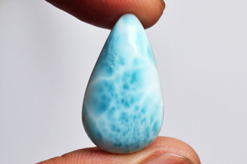 Size 22x13x8 MM Larimar Suppliers AG-10118 Jewellery Making Gemstone Dominican Republic Attractive Natural Authentic Larimar Cabochon
