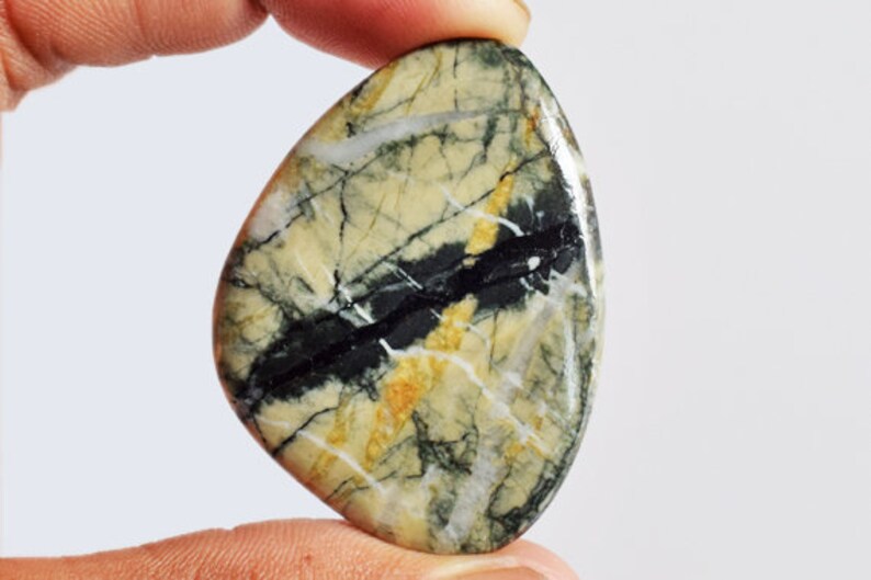 100/% Natural Snakeskin Jasper Cabochon Tumbled Stone AG-10753 Best Price Size 42x31x4.5 MM Jewellery Making Pendant Stone Healing Stone