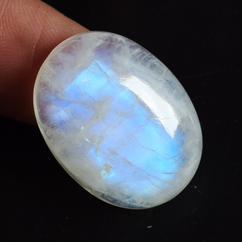 Flashy Jewelry Stone Cabochons Jewelry Makings Metaphysical Stone Rainbow Moonstone Cabochon Smooth Moonstone