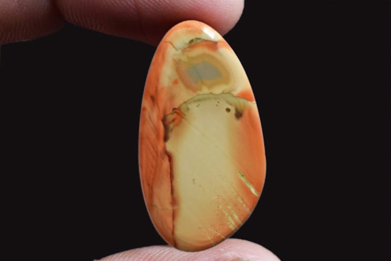 Jasper Suppliers AG-13674 Handmade Pretty Look Natural Imperial Jasper Cabochon Designer Jewellery Making Pendant Stone Size 28x15x3 MM