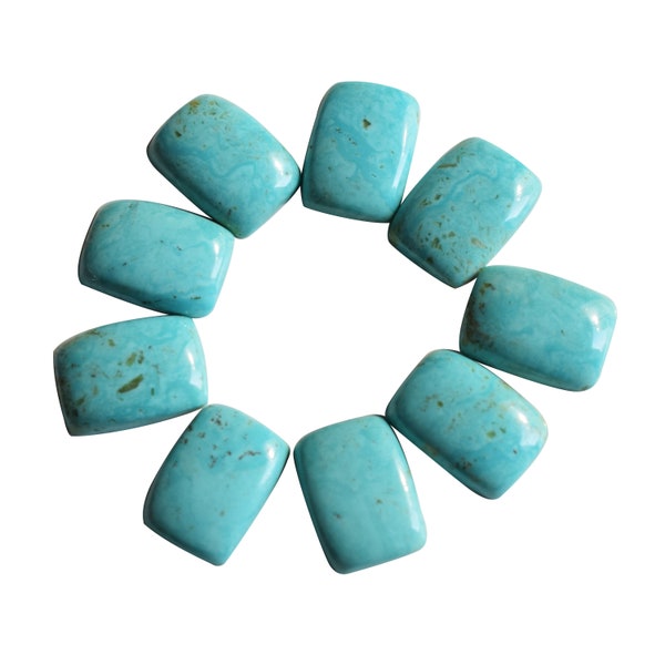 Natural Arizona Turquoise, AAA grade, Loose Gemstones for Jewelry, Turquoise Cabochon, Rectangle Shape Gemstone,Kingman Turquoise Blue Stone