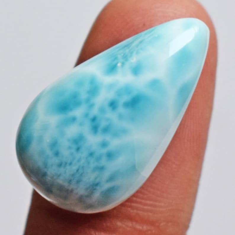 Size 22x13x8 MM Larimar Suppliers AG-10118 Jewellery Making Gemstone Dominican Republic Attractive Natural Authentic Larimar Cabochon