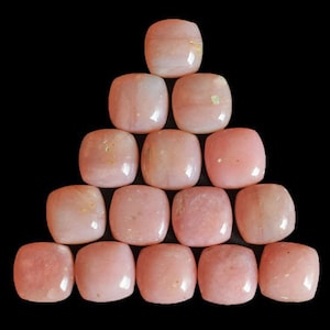 AAA + Qualität Natural Pink Opal Quadratische Kissenform Cabochon, flache Rückseite kalibriert Großhandel Pink Opal Edelsteine, Sondergrößen erhältlich