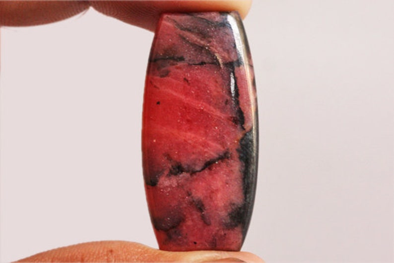 Top Quality Natural Pink Rhodonite Cabochon Size 33x16x4.5 MM Handmade New Stone For Pendant AG-13014 Jewellery Making Crafts Suppliers
