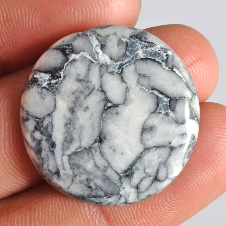 Beautiful Round Shape Natural Pinolith Cabochon Size 26x26x3 MM Wholesale Price AG-12596 Loose Semi Precious Pendant Stone Handmade