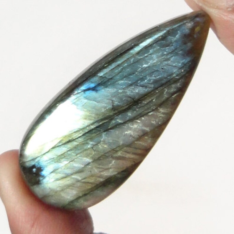 Handmade Cabochon AG-2437 Perfect Quality 52CT Blue Labradorite Cabochon Stone For Pendant Loose Semi Precious Gemstone Meditation Stone